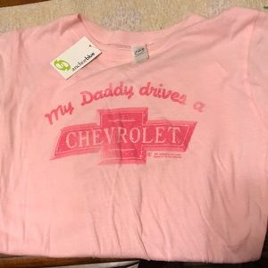 Cute T shirt says “My daddy drives a Chevy”
